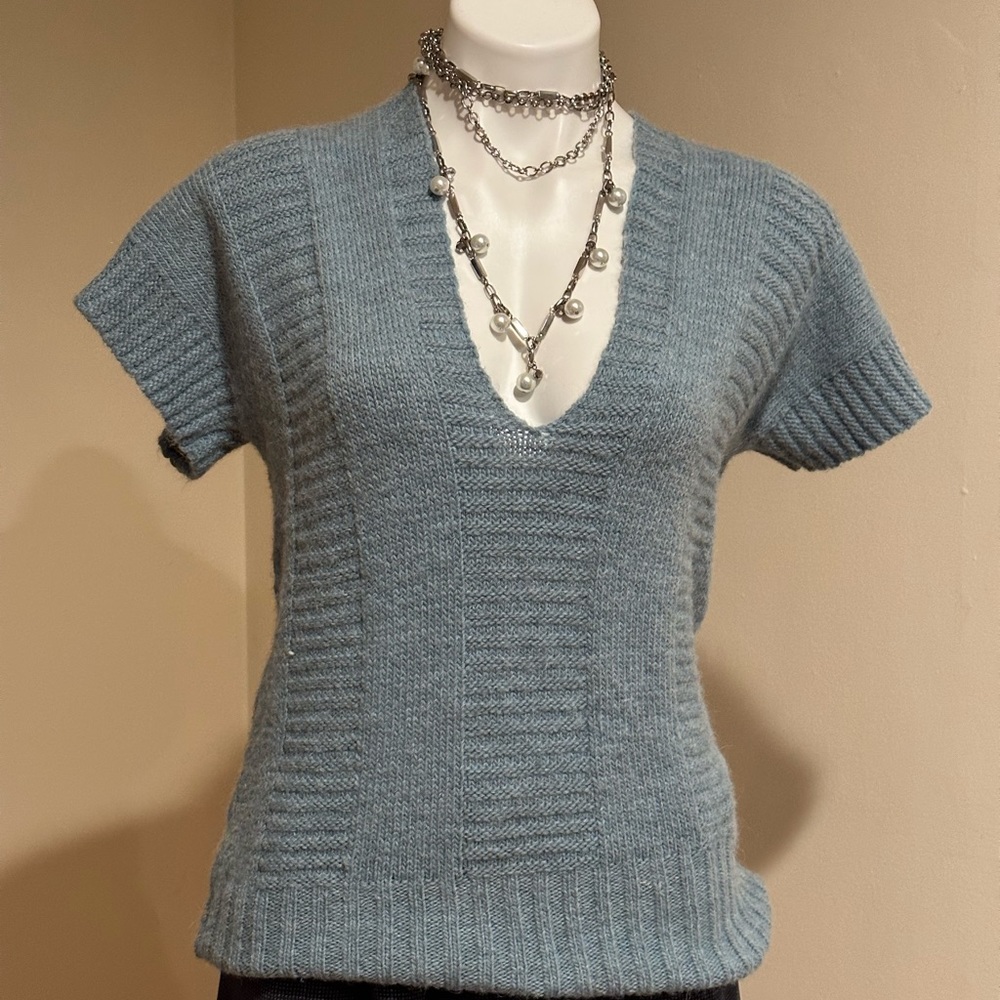 Linea Maglia Alpaca Blend Sweater in Colbalt Blue SZ M Made In Italy